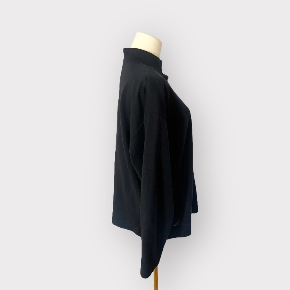 SAINT LAURENT Vtg Black Gold Button Sweater Top (Sz 44) - Picture 2 of 5